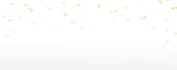 Confetti vector png. Golden confetti falls from the sky. Holiday, birthday. Sparkling confetti on a transparent background. Festive design element.