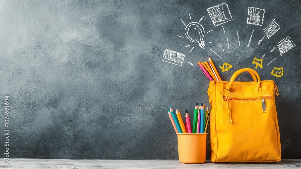 Poster Students enhance learning at their desks with educational apps and tablets for optimal study efficiency