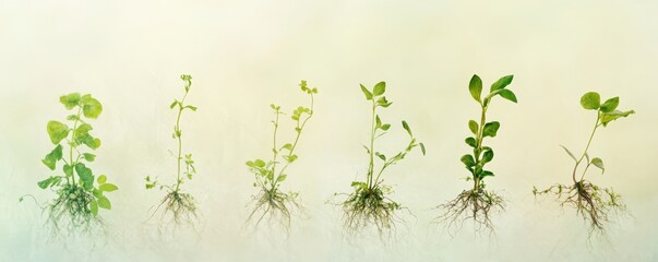 plants growing in different stages on soft