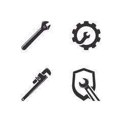 Wrench Logo vector Icon Design. Service logo vector icon illustration