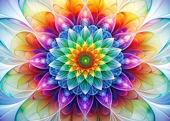 Abstract Flower on White Background - Rule of Thirds Photography