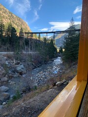 train bridge in the mountains