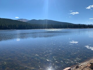 lake and mountains