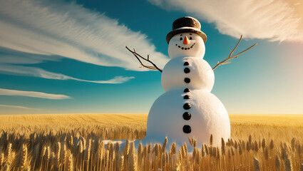 snowman in the field