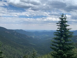 cloudy mountain view