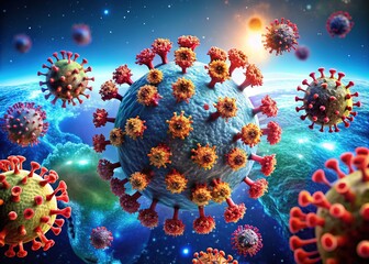 COVID-19 Infection: Global Prevention Medical Illustration