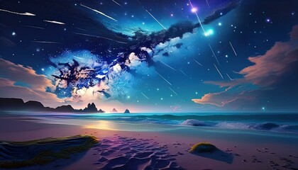 Obraz premium landscape with moon