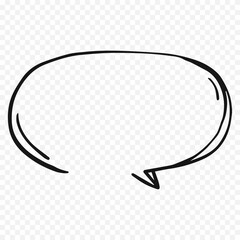 Fototapeta premium Hand drawn speech bubble doodle drawing illustration on a white
