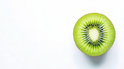 Fresh and Juicy Kiwi Fruit Isolated on White Background Perfect for Healthy Eating, Recipes, and Natural Food Concepts in Stock Photography