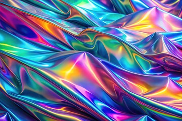 Fototapeta premium Dynamic seamless holographic lines create stunning effects for abstract cyber art backgrounds, enhancing visual designs with a contemporary, futuristic touch ideal for digital applications.