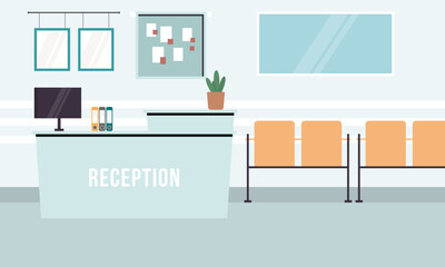 Hospital reception concept illustration vector