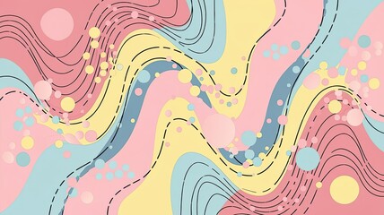 Fototapeta premium abstract background with pastel colors and wavy