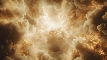 Golden Cloud Burst 3D Background