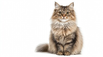 Fototapeta premium adorable, lovely persian cat in white background
