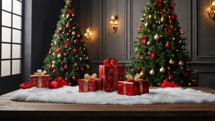 christmas tree and gifts