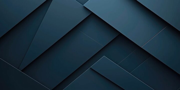 A modern dark blue abstract background featuring geometric shapes and smooth gradients, perfect for a sleek and professional design.