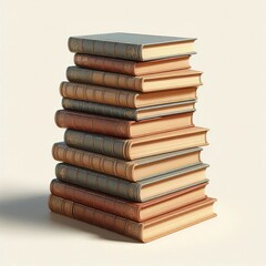 Stack of Vintage Leather Bound Books