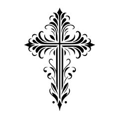 Elegant cross silhouette