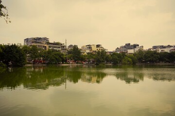 Fototapeta premium Hoàn Kiếm lake in Hanoi, Vietnam