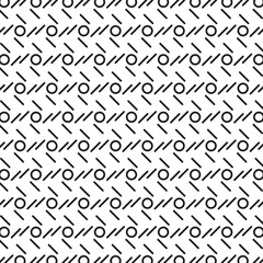 Geometric pattern. Circular and line design. Black vector motif. Modern seamless texture.