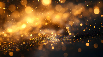 Obraz premium Abstract Golden Lights Sparkle Background