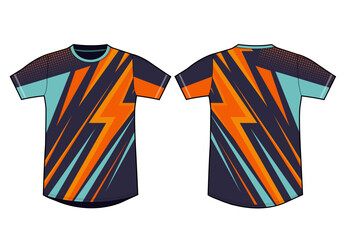 Sports t-shirt template design mockup jersey uniform