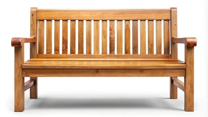Versatile wooden bench designed for outdoor aesthetics, gardens, and natural scenesâ€”perfect for elevating creative works, stock photography, and numerous design projects.