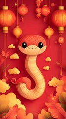 Obraz premium chinese new year snake