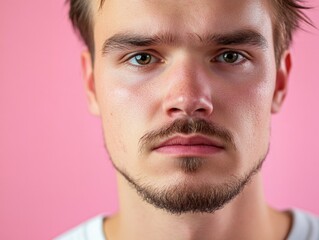 Obraz premium Candid Man with Beard Portrait