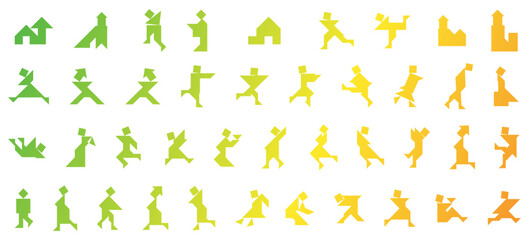 Triangle character icon collection
