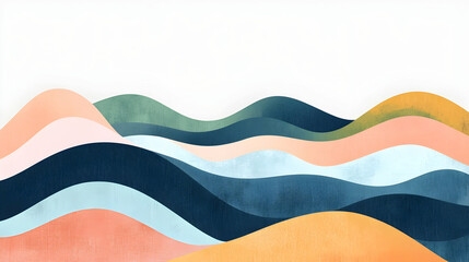 Abstract wavy background in muted tones.