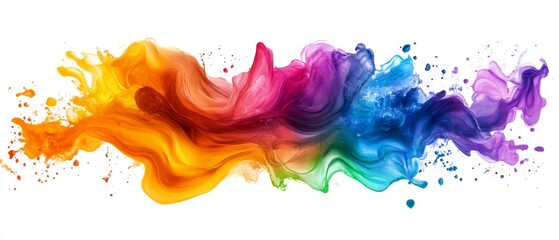 Abstract digital art piece that appears to be Colorful paint splash mixed