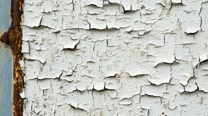 Close-up peeling paint texture wall white has rough A close up