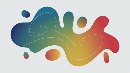 Fototapeta premium abstract fluid design with colorful neon colors