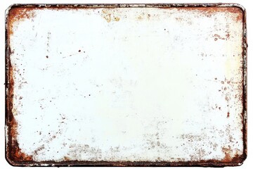 Rectangular frame rusted metal surface appears to be Rusty sign