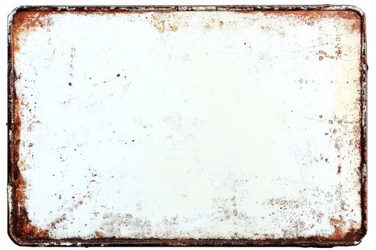 Rectangular frame rusted metal surface appears to be Rusty sign