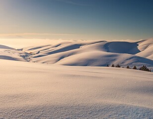 White Hills Under Blue Sky