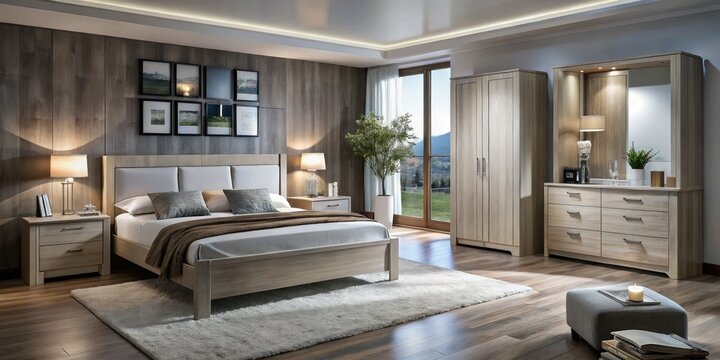 Transform your modern bedroom with the Elina Furniture Set, combining style and comfort to enhance both aesthetics and relaxation in your sanctuary.