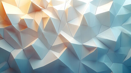 Fototapeta premium Abstract Geometric 3D Background with Blue and Orange Tones