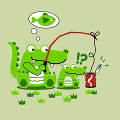 Cute Cartoon illustration designs are suitable for children's t-shirt designs, screen printed t-shirts, greeting cards and others.	
