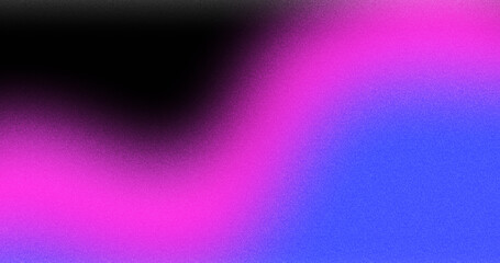 Blue pink black gradient background with noise texture 