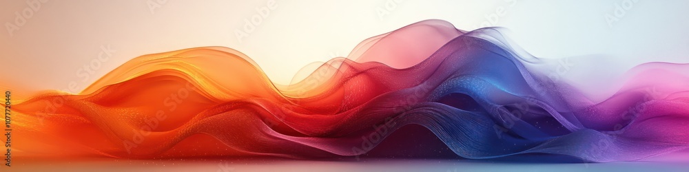 Poster abstract flowing waves in vibrant colors creating a dynamic visual.