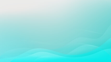 Abstract Turquoise Gradient Background with Waves