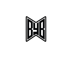 BYB Logo design vector template. BYB