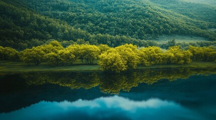 Naklejka premium lake in the mountains