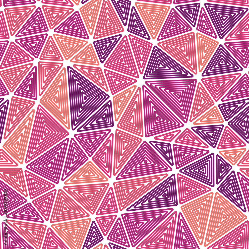 Poster background with triangles pattern. multiple repeated inner triangles. medium shape size. multiple co