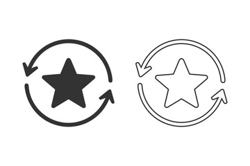 Switch star icon. illustration vector