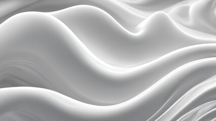 Pure white waves create a seamless blend with the minimalist background, embodying simplicity and elegance, Abstract background.