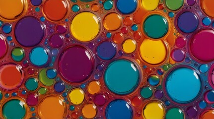 Colorful liquid bubbles cut out.generative.ai 