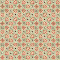 Flower geometric pattern Seamless background Ornament for fabric